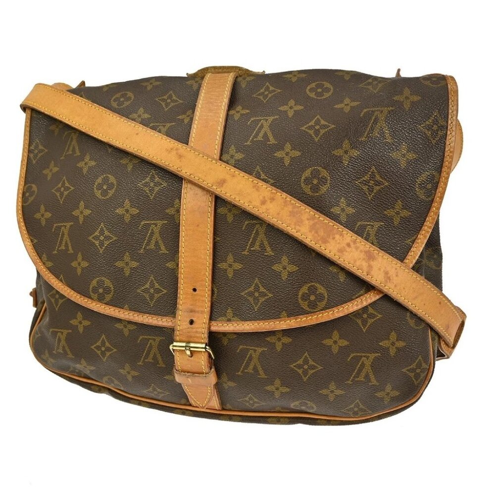 BUYIT LOUIS VUITTON SAUMUR 35 SHOULDER BAG MONOGRAM M42254 AR0922 YQ05265 - Picture 2 of 13